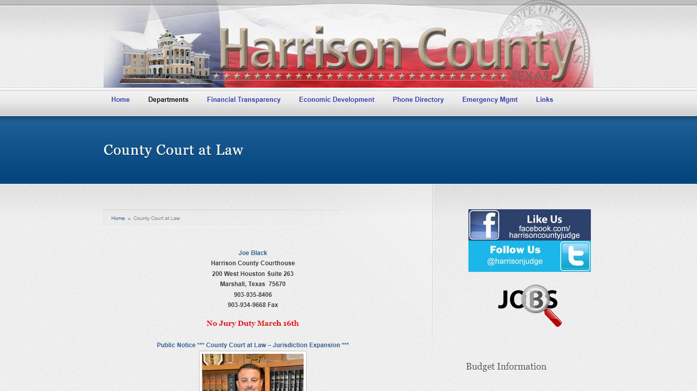 County Court at Law « Harrison County