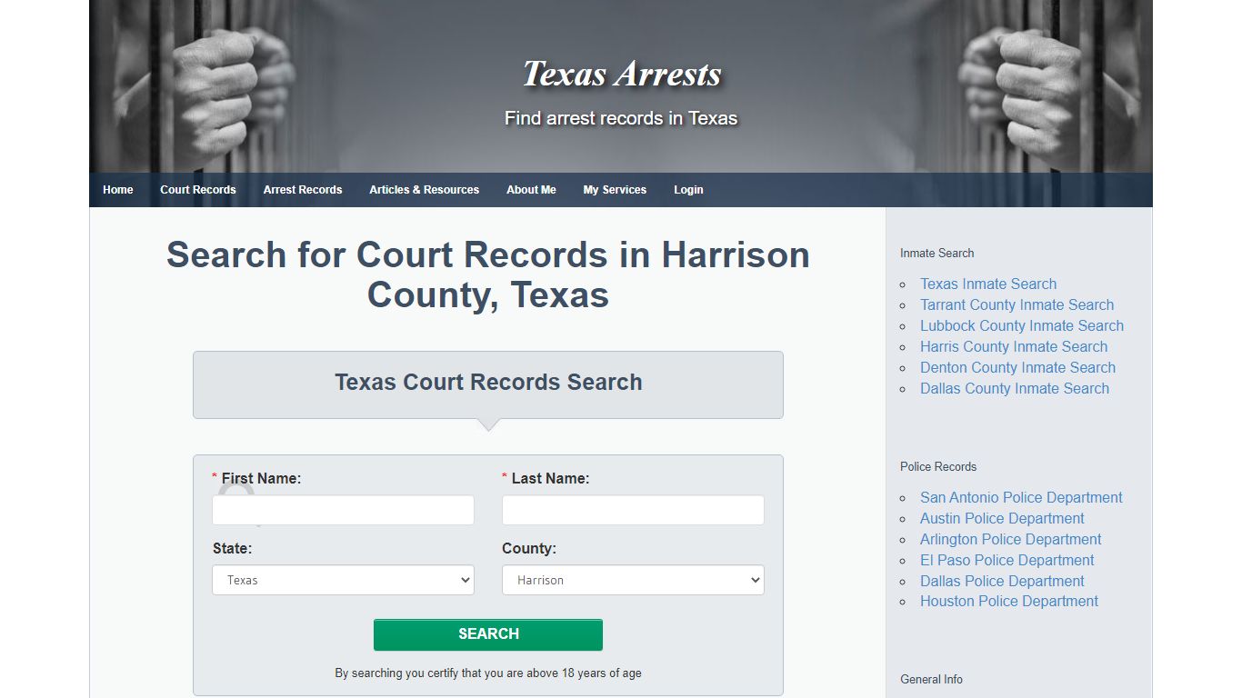 Search for Court Records in Harrison County, Texas